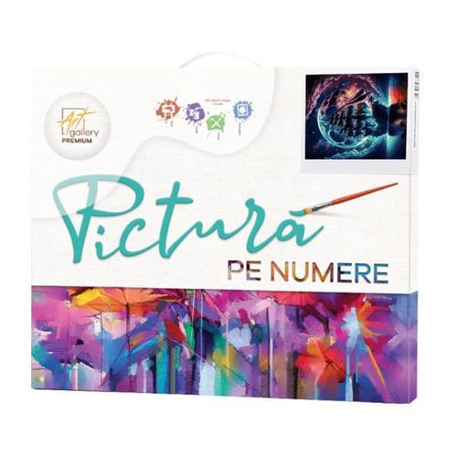 cumpără Tablou pe numere Art Gallery GX46771 Corabie si luna 40x50cm în Chișinău 