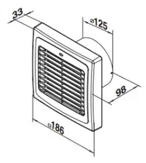 купить Вентилятор вытяжной Ventika MATIC D 125 AA 22 W в Кишинёве 