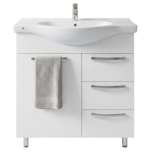 купить Шкаф под умывальник Mashtab 11338 Agat cu 3 sertare 75cm Alb в Кишинёве 