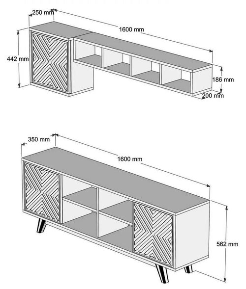 купить Стенка Trendy Inci, Nuc 160x56x35cm в Кишинёве 