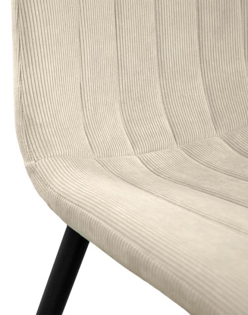 купить Стул Deco DC-90 BGF166-2 Beige Velvet+Black Legs в Кишинёве 