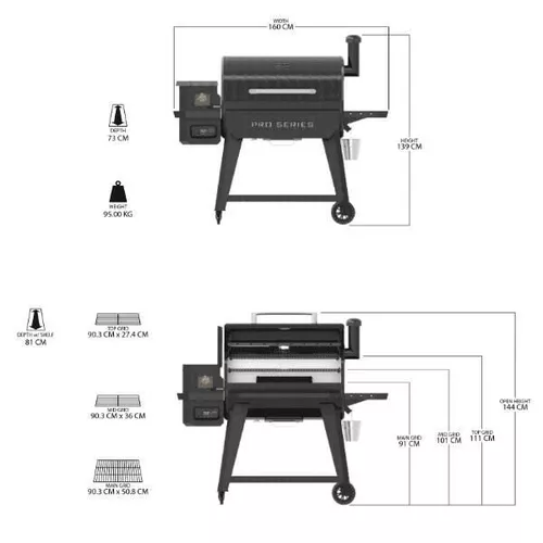 купить Коптильня для мяса Pit Boss Afumatoare 1600 Pro Series Wifi Pellet (10804) в Кишинёве 