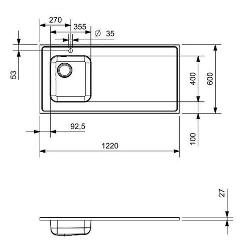 cumpără Chiuvetă bucătărie Reginox R36143 1220x600mm în Chișinău 