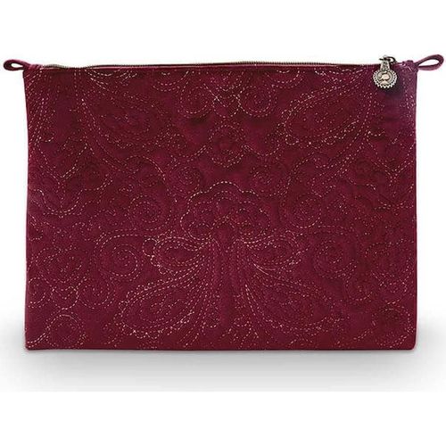 купить Несессер/косметичка Pip Studio 51.274.191 Charly Cosmetic Flat Pouch Large Velvet Quiltey Days Red 30x Red в Кишинёве 