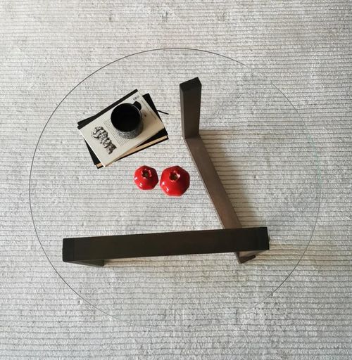 купить Журнальный столик Trendy Yuvarlak Cam Orta Sehpa S300 80x41x80cm в Кишинёве 