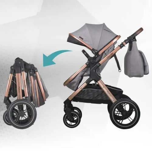 cumpără Сărucior pentru copii Coccolle Melora Moonlit Grey, 3in1 cu landou transformabil în Chișinău 
