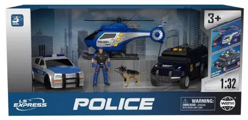 cumpără Mașină Wenyi WY1151B-3 1:32 Set vehicule de poliție cu fricțiune (lumini/sunete) în Chișinău 