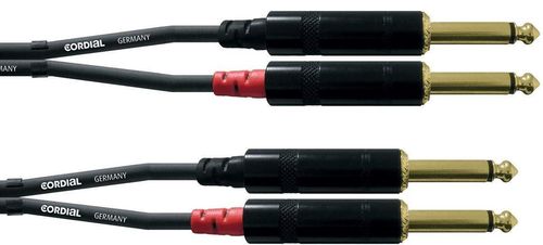 cumpără Cablu pentru AV CORDIAL CFU 6 PR BK cablu audio (2x6.3mm jack male 2x6.3mm jack male 90") 10604 în Chișinău 