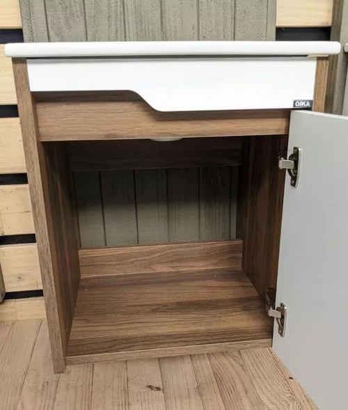 cumpără Dulap pentru lavoar Orka Brick 45 White/Mese Oak în Chișinău 