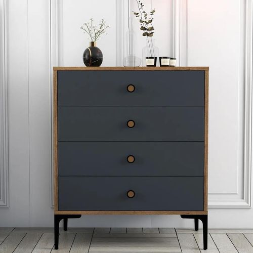 купить Комод Trendy Lizbon 536-Nuc, Antracit 76x90x40cm (GTR001656) в Кишинёве 