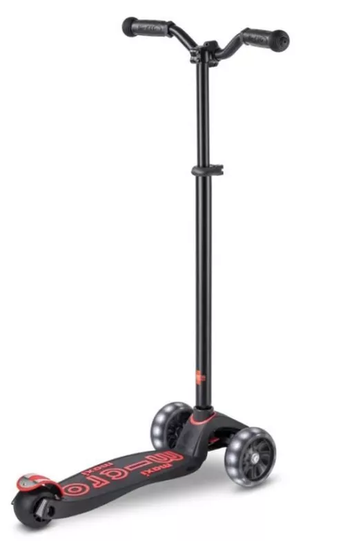 cumpără Trotinetă Micro MMD136 Maxi Deluxe Pro LED Black Red în Chișinău 