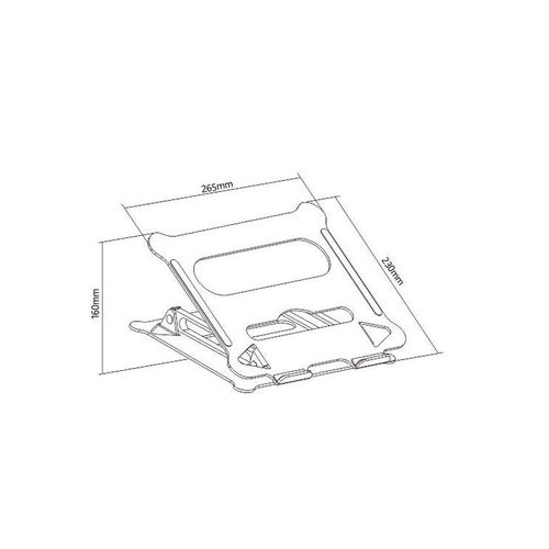 купить Подставка под ноутбук Brateck AR-15 Foldable Stepless Adjustment Aluminum Laptop Riser for 11"-15" Laptops & Tablets, Weight Capacity 5Kg (Складная алюминиевая подставка для ноутбука с бесступенчатой регулировкой для ноутбуков и планшетов 11–15 дюймов) в Кишинёве 