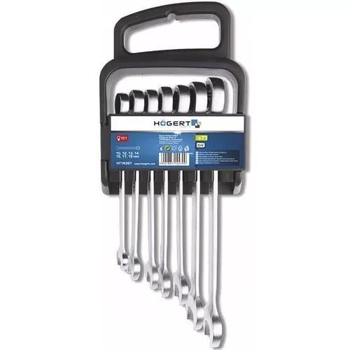 купить Набор ручных инструментов Hoegert Set de chei combinate cu clichet 10-19mm 7buc HT1R397 в Кишинёве 
