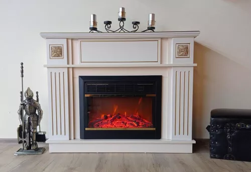 cumpără Șemineu electric ArtFlame Miracle & Mars, 929x1200x280 mm, Fildeş în Chișinău 