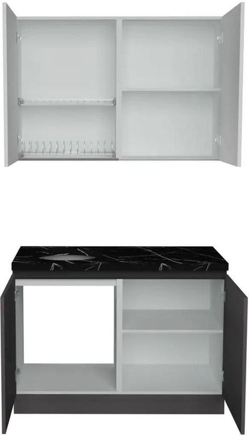 cumpără Mobilă pentru bucatarie ArtFlame GOLA White/Storm Grey (1.2 m.l.) în Chișinău 
