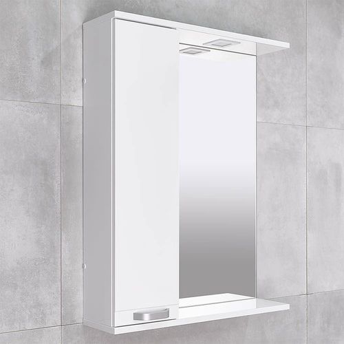 купить Зеркало для ванной Bayro Rivera Pro 650x750 левый белый в Кишинёве 