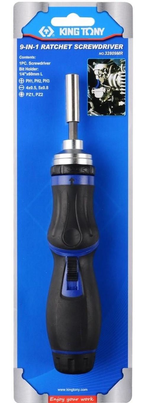 купить Отвёртка King Tony 32809MR отвертка трещётка с измен.углом в наборе вставками, 9 в 1-ом в Кишинёве 