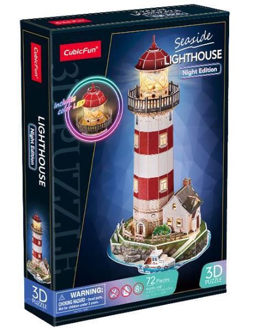 купить Конструктор Cubik Fun L540h 3D puzzle Far cu iluminare LED, 72 elemente в Кишинёве 