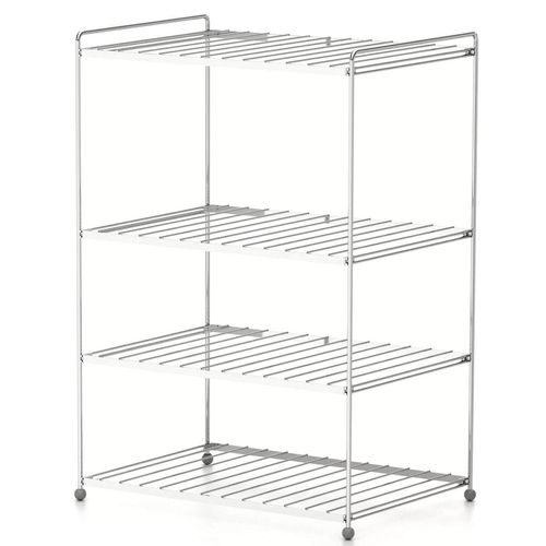 купить Полка для обуви Teknotel EG206 3-ярусная полка для обуви, серебристый металл в Кишинёве 