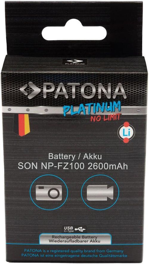 купить Аккумулятор для фото-видео Patona 1360, battery with USB-C Input f. Sony NP-FZ100 в Кишинёве 