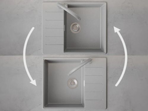 купить Мойка кухонная Primagran Copenhagen 620-50 Top Grey + accesorii 500x620 MKIKS в Кишинёве 