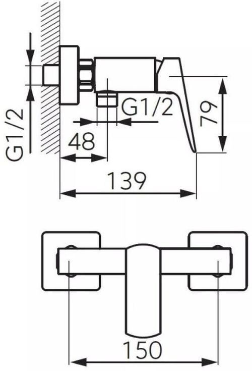 купить Смеситель для душа Ferro VITTO BVI7VLG в Кишинёве 