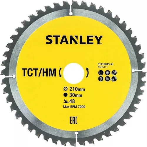 cumpără Disc de tăiere Stanley STA13045-XJ Disc fierăstrău circular TCT 210x30x48T în Chișinău 