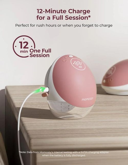 купить Молокоотсос Momcozy BP288-NR71BA-B Pompa de san electrica dubla hands-free M9 Red в Кишинёве 