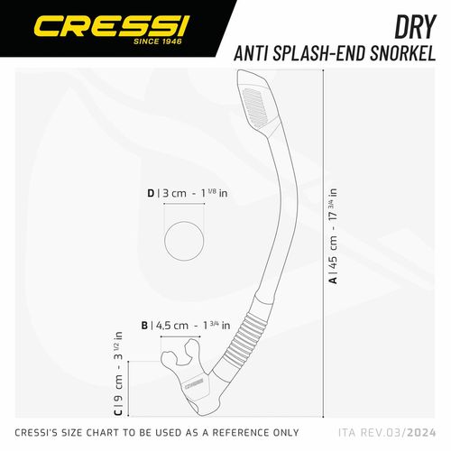 cumpără Accesoriu pentru înot Cressi-Sub Tub inot DRY SNORKEL clear/yellow (ES259010) în Chișinău 