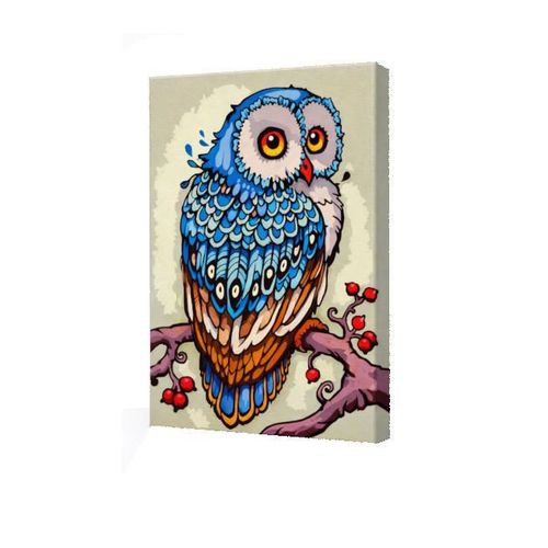 cumpără Tablou pe numere Art Gallery CX4410 20x30cm Bufnita albastra în Chișinău 