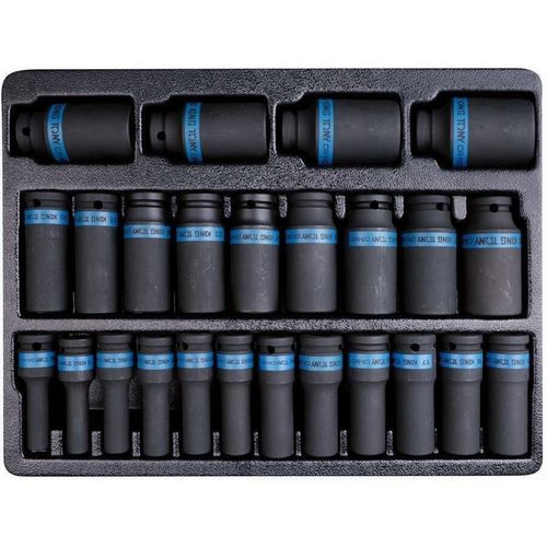 купить Набор головок, бит, насадок King Tony 9-4435MP набор 1/2" ударных головок глубоких 6гр., от 8 до 36мм, 25 пр. в Кишинёве 