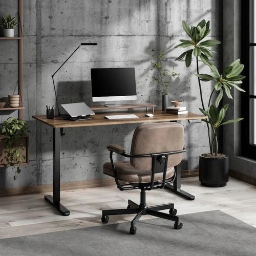 купить Офисный стол Sense7 Nojo Light 140x70 Black в Кишинёве 