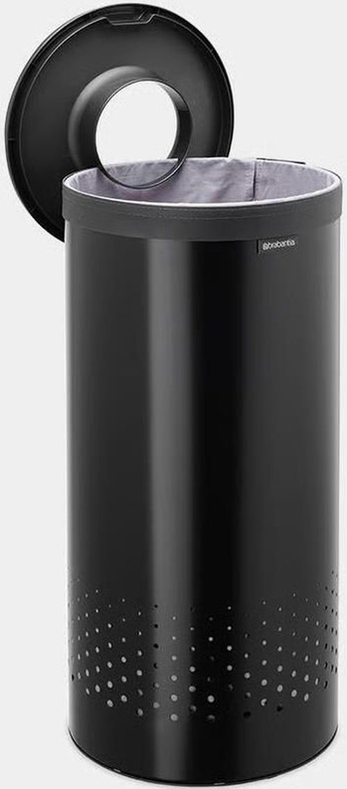 купить Корзина для белья Brabantia 24 23 42 Laundry Bin 35L, Matt Black, Plastic Lid в Кишинёве 