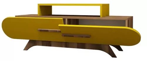 cumpără Comodă TV Trendy Trandafir, Nuc, Galben 145x49x36cm în Chișinău 