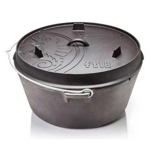 купить Казан Petromax Dutch Oven 16L cu capac si fund plat, fonta в Кишинёве 
