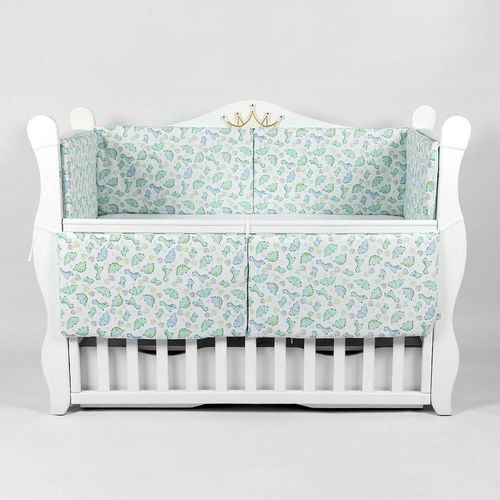 купить Бортик для кроватки PernaMea Baby Dinno Turcoaz 120x60cm (PM.101755/7) в Кишинёве 