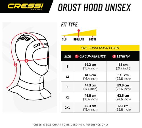 cumpără Accesoriu pentru înot Cressi-Sub Cagula neopren ORUST UNISEX HOOD 5mm XL/5 (LS601505) în Chișinău 