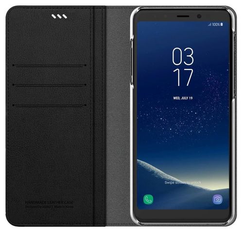 купить Чехол для смартфона Samsung GP-A730, Galaxy A8+ 2018, Araree Mustang Diary, Black в Кишинёве 