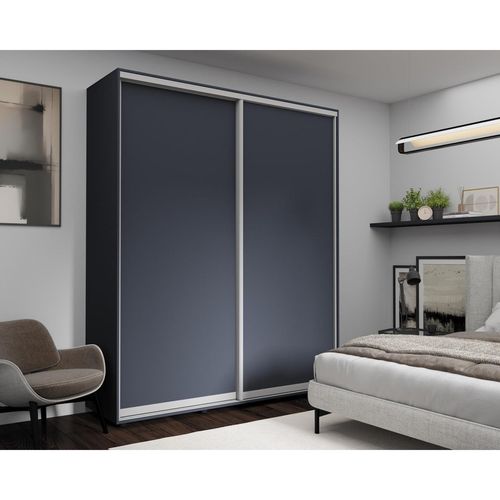 cumpără Dulap Nex Home Dulap cu uși glisante 200x60x220cm, PAL, Antracit în Chișinău 