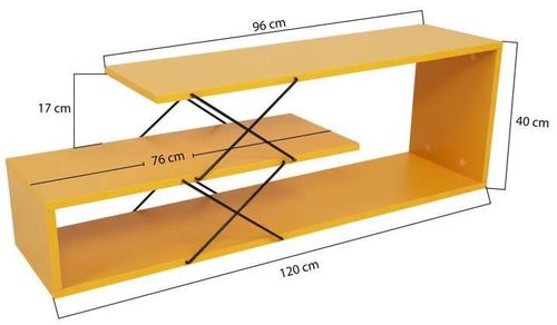 купить Тумба напольная для TV Trendy Zigzag Galben, 120x40x30cm (GTR000225) в Кишинёве 
