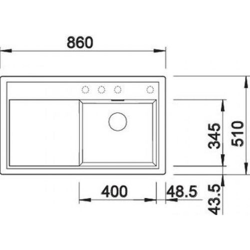 купить Мойка кухонная Blanco Zenar 45 S (523751) в Кишинёве 