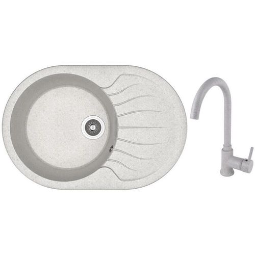 купить Мойка кухонная со смесителем Dr.Gans Berta 580 + SanDonna F 7073 gri в Кишинёве 