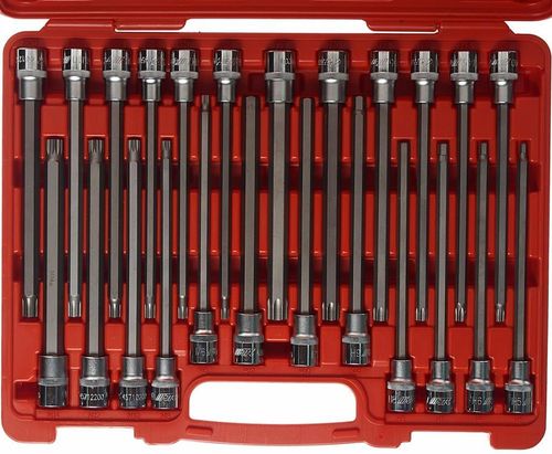 cumpără Set de tubulare, bite, duze JTC JTC-7024 набор головок 1/2" с насадкой TORX, HEX, SPLINE, RIBE, L=200мм 24ед. în Chișinău 