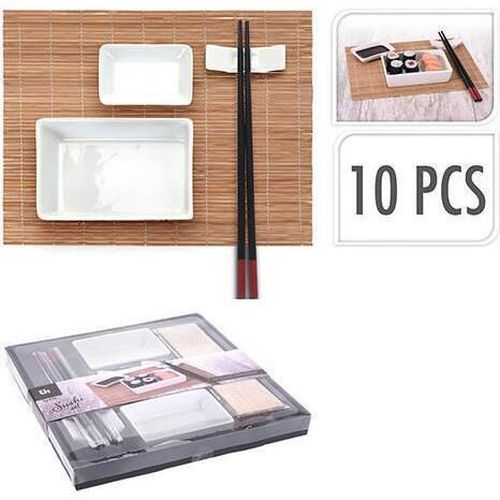cumpără Accesoriu pentru bucătărie Excellent Houseware 13852 Набор для Суши 10ед, фарфор/бамбук în Chișinău 