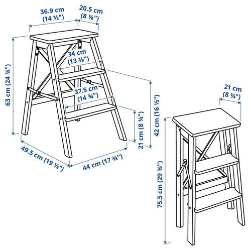 купить Стул Ikea Bekvam 3 trepte 63cm (Fag) в Кишинёве 