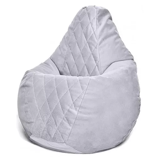 cumpără Fotoliu BeanBag BeanBag BM6132, Кресло Груша из велюра Maserrati "Romb", L, светло-серый în Chișinău 