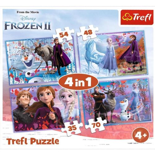 cumpără Puzzle Trefl 34323 Puzzles - 4in1 - Journey into the unknown / Disney Frozen 2 în Chișinău 