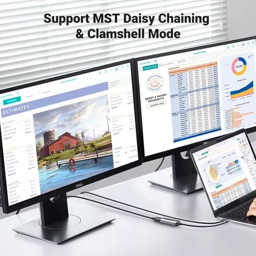 cumpără Adaptor IT Ugreen 15575 Adapter Type-C 3.0 to DisplayPort 1.4 8K@60Hz 0.1M CM654, Gray în Chișinău 