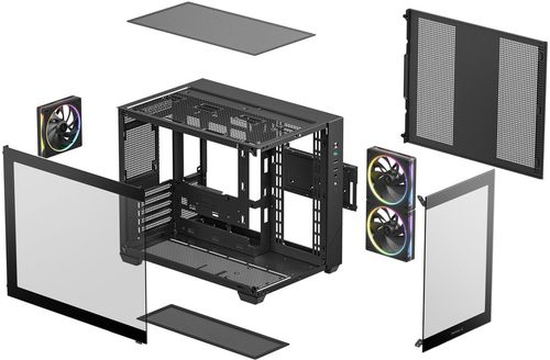 купить Корпус для ПК Deepcool CG330 3F Black в Кишинёве 
