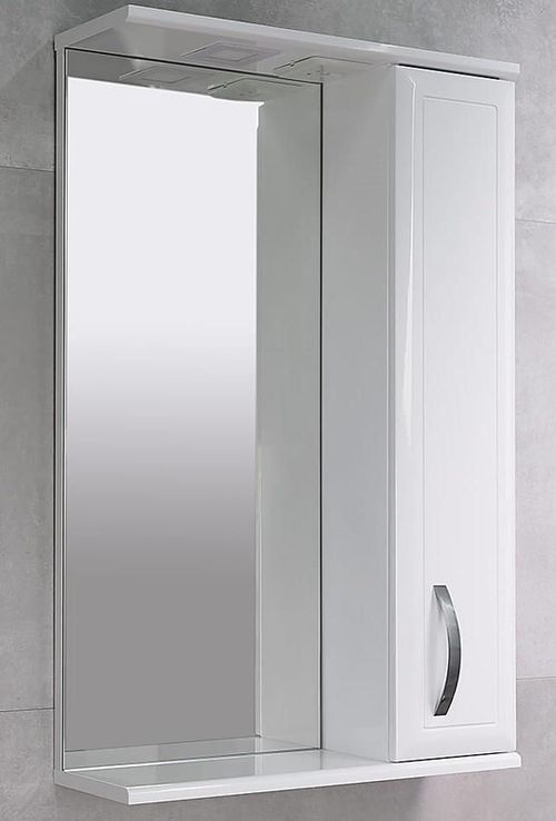 купить Зеркало для ванной Bayro Allure 550x750 правый белое в Кишинёве 
